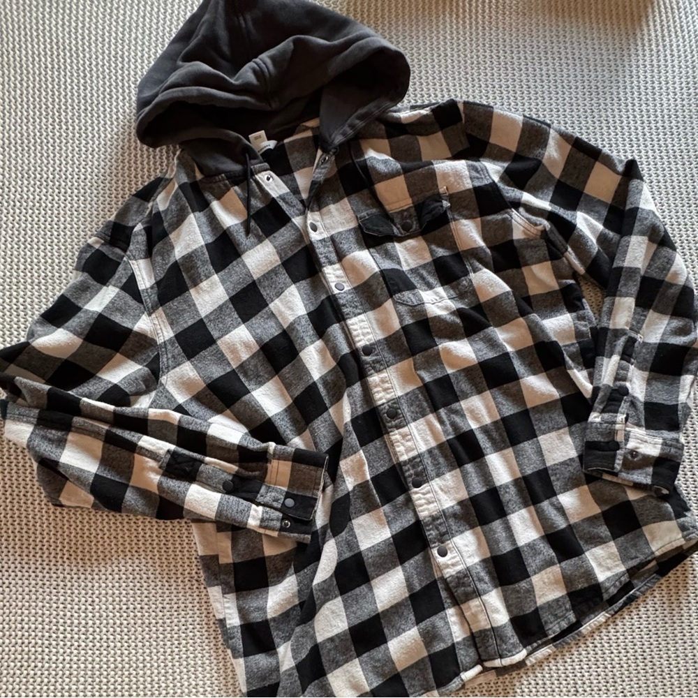 RIPZONE Flannel Hooded Shacket
